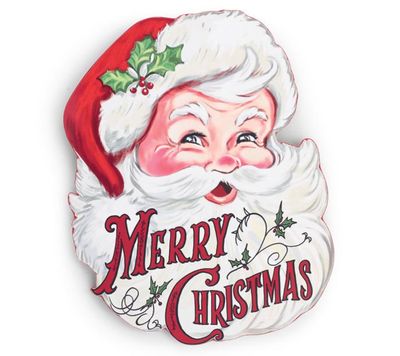 Santa Face Wall Hanging or Wreath Insert