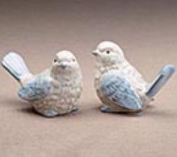 Porcelein White &amp; Blue Birds