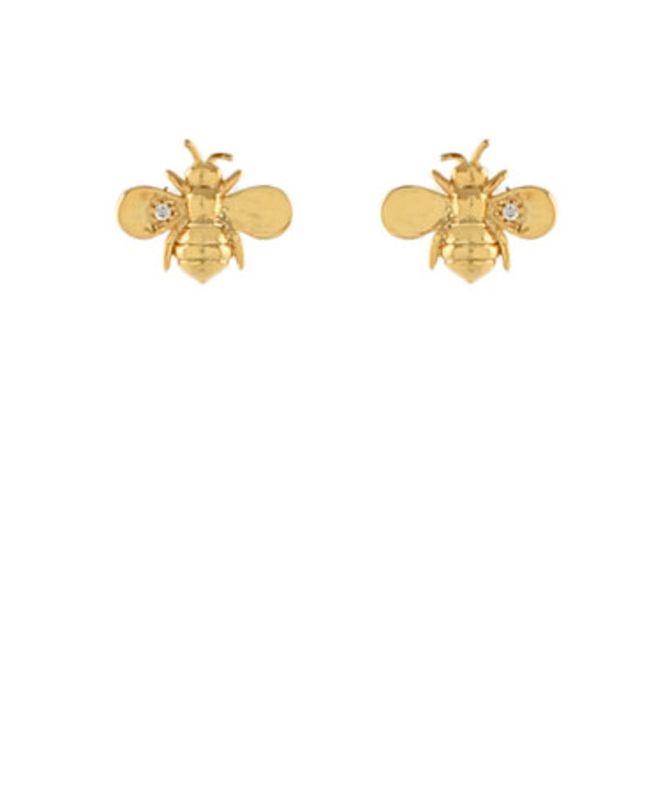 Gold Bee Happy Earrings