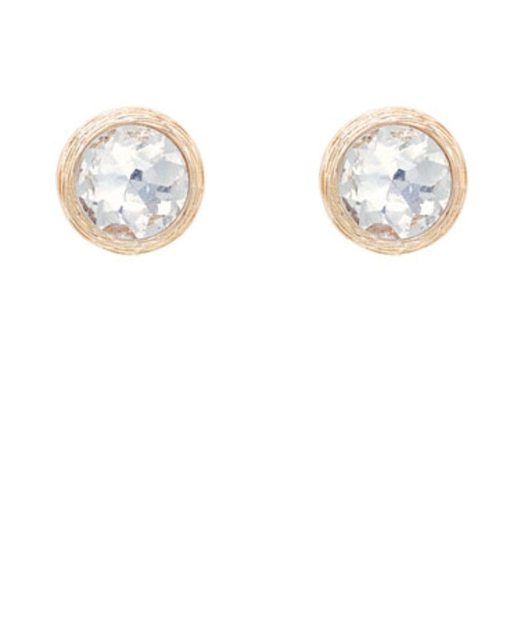 Round Glass Stone Earrings | Cloud