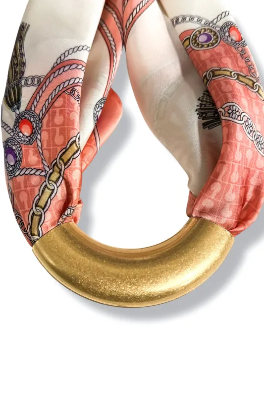 Curved Scarf Enhancer | Worn Gold