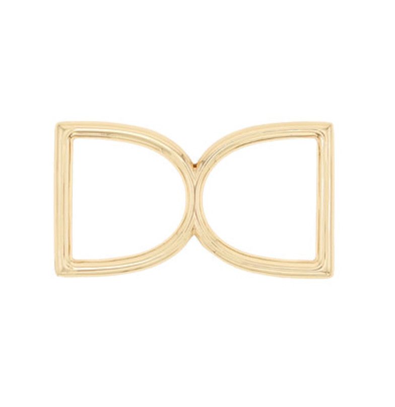 Double D Ring Scarf Enhancer | Gold