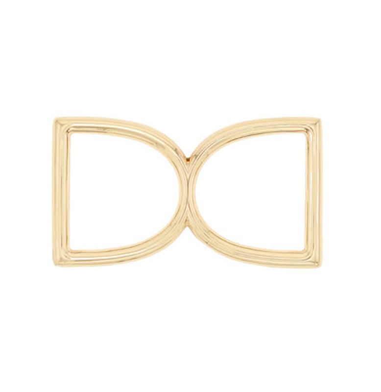 Double D Ring Scarf Enhancer | Gold
