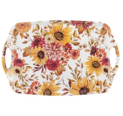 Melamine Fall Floral Serving Tray