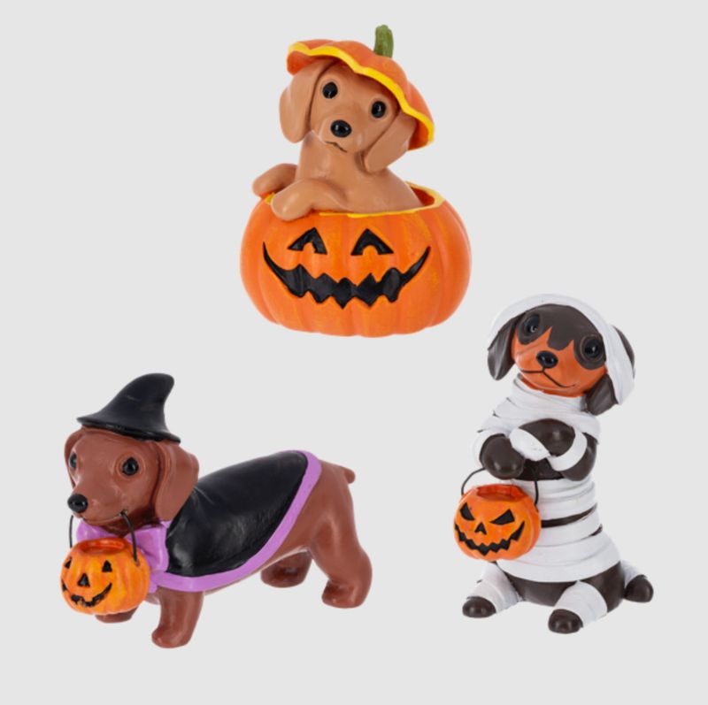 Hallo-Weenies Dog Figurine | Witch