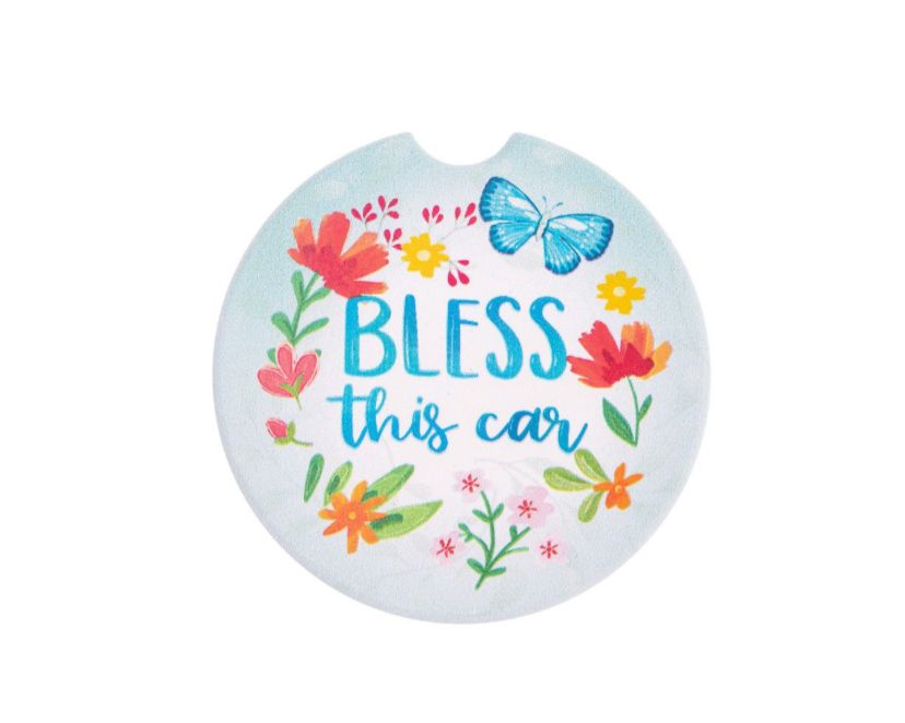 Bless This Car Car Coaster