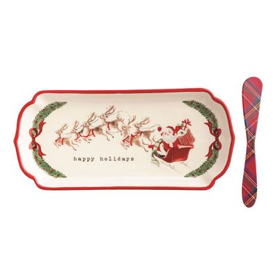 Happy Holidays Everything Tray
