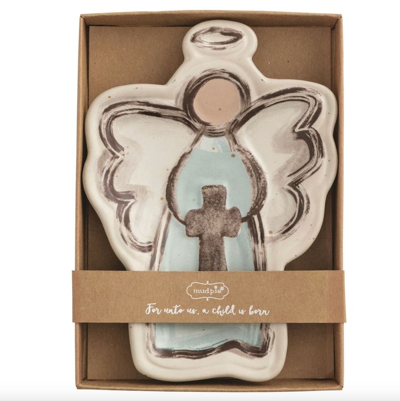Angel with Cross Tidbit Dish
