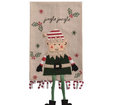 Elf Dangle Leg Tea Towel