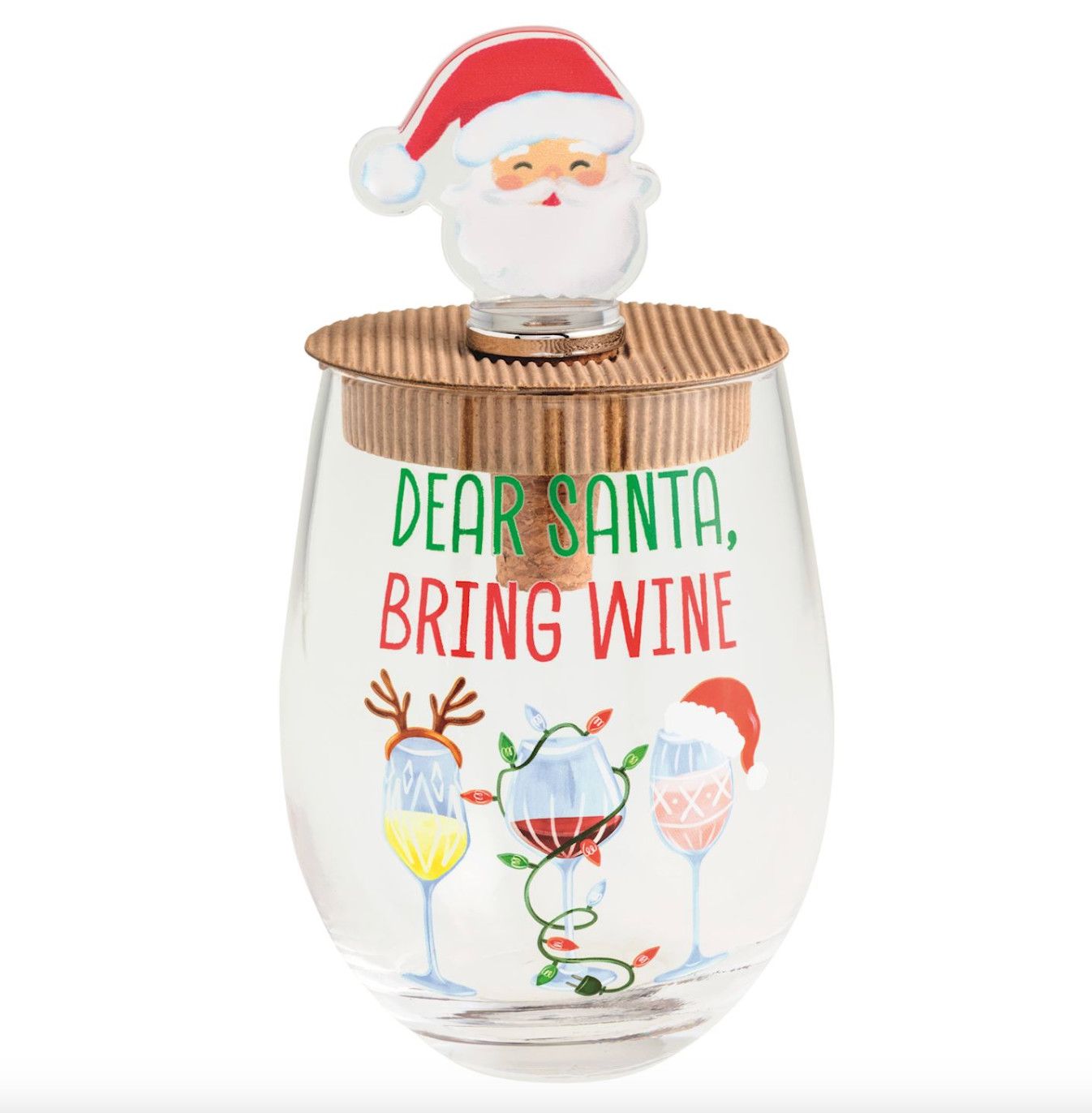Bring Wine Holiday Wine Glass