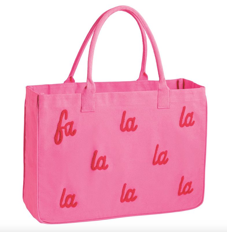 Holiday Boucle Tote | Pink Fa La La