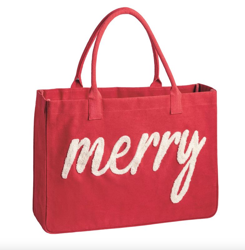 Holiday Boucle Tote | Red Merry