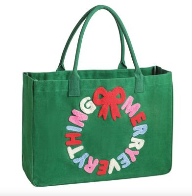 Holiday Boucle Tote | Green Merry Everything