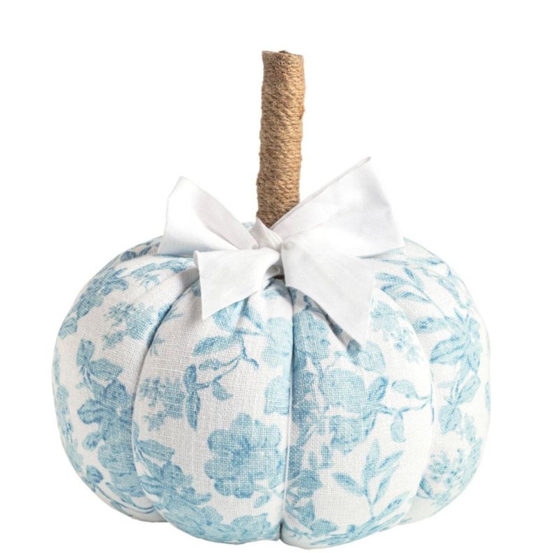 Blue Floral Pumpkin