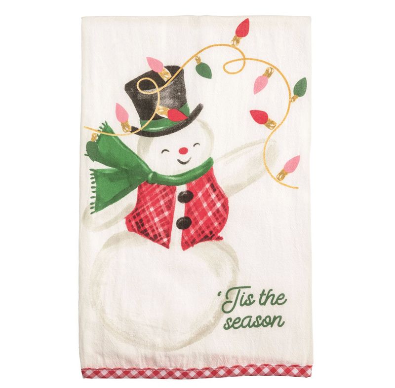 Printed Snowman Tea Towel