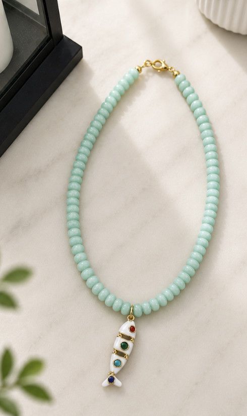 Fishy Fishy Beaded Necklace