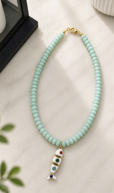 Fishy Fishy Beaded Necklace