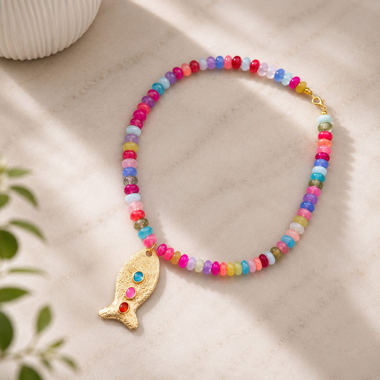 The Candy Crush Gold Fish Necklace