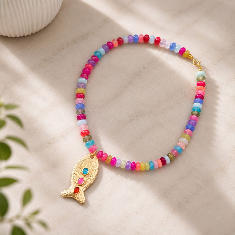 The Candy Crush Gold Fish Necklace