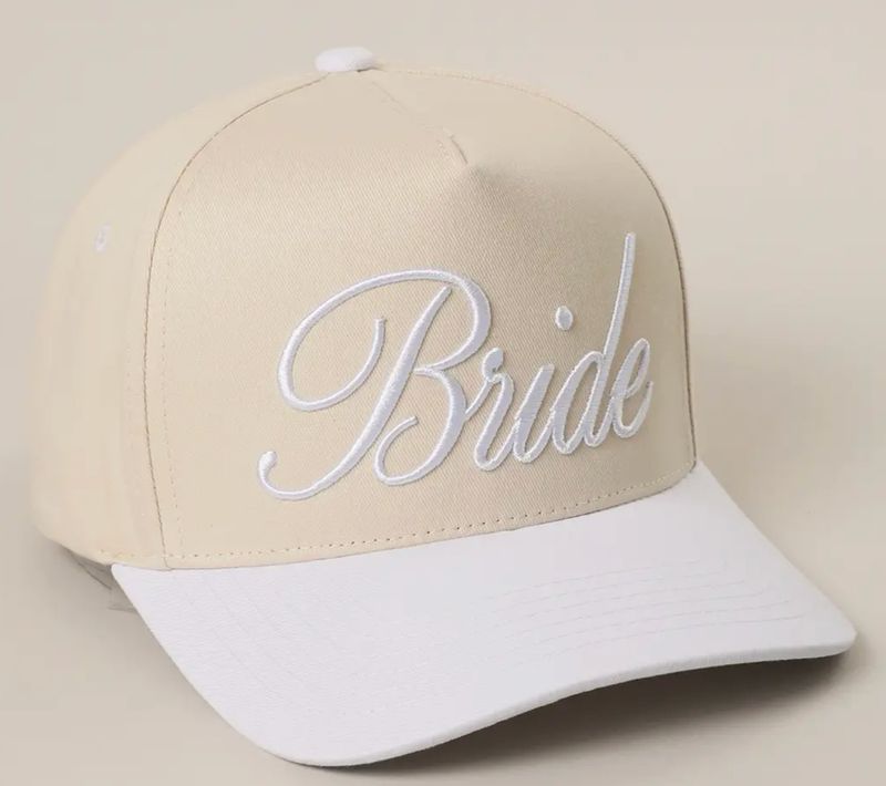 Bride Embroidered Canvas Two-Tone Trucker Hat