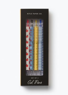 Rifle Paper Schoolhouse Gel Pen Set of 4