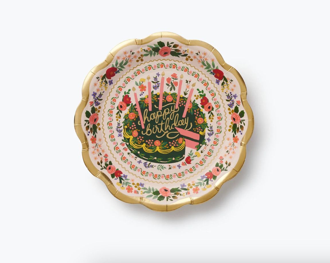Rifle Paper Floral Cake Small Paper Plates