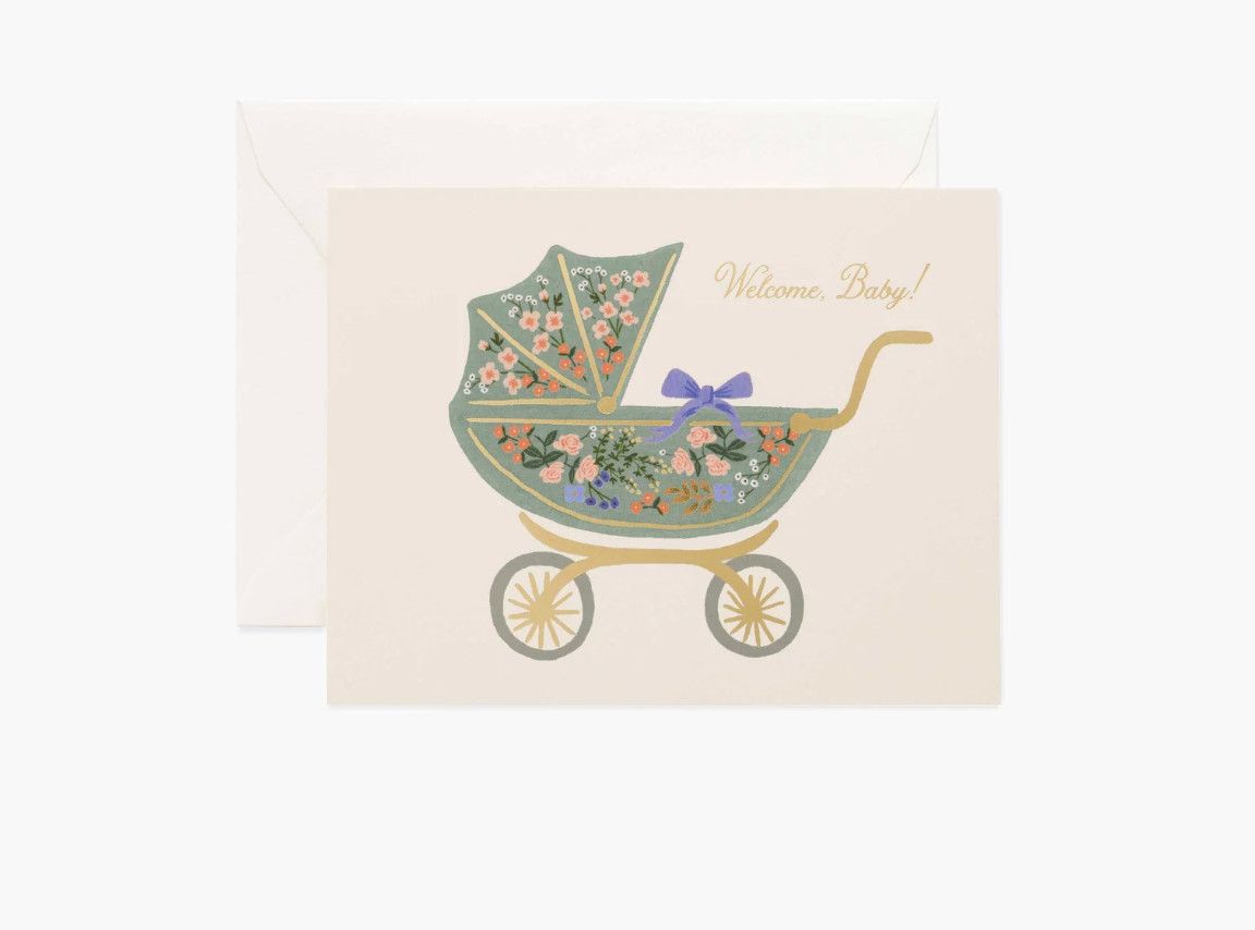 Rifle Paper Floral Pram Card