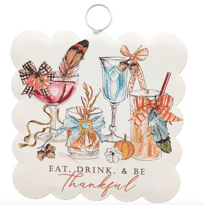 Round Top© Attachment | Mini Beck's Scallop Festive "Eat, Drink"