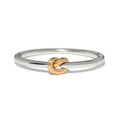 Interlok Single Knot Hinged Bangle Two Tone