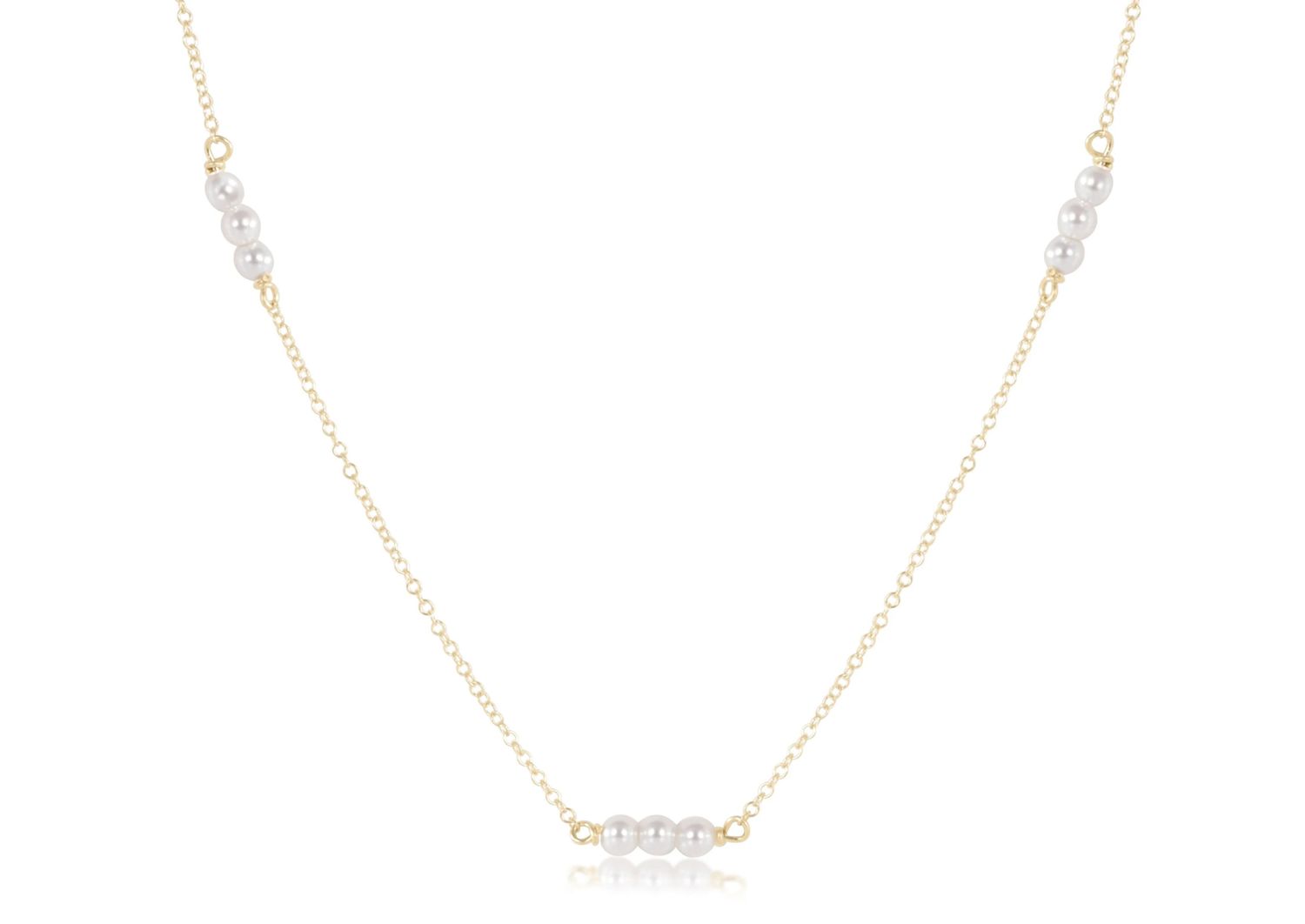 Enewton 15" Choker Joy Simplicity Chain Gold Pearl 3mm