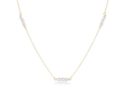 Enewton 15" Choker Joy Simplicity Chain Gold Pearl 3mm