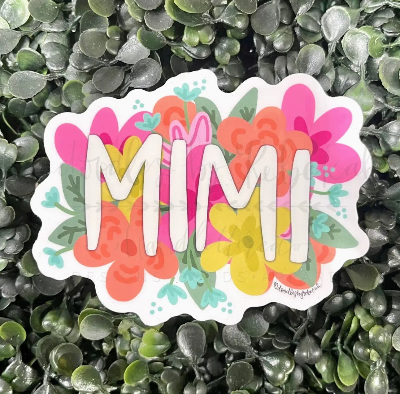 Colorful Flowers Mimi Sticker