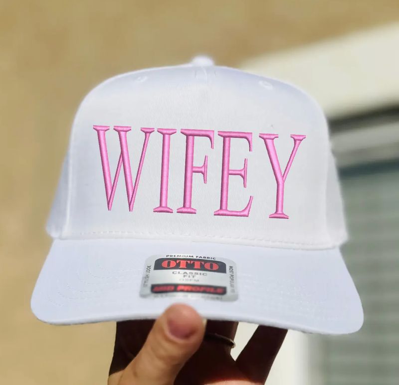 Wifey Embroidered Hat | White