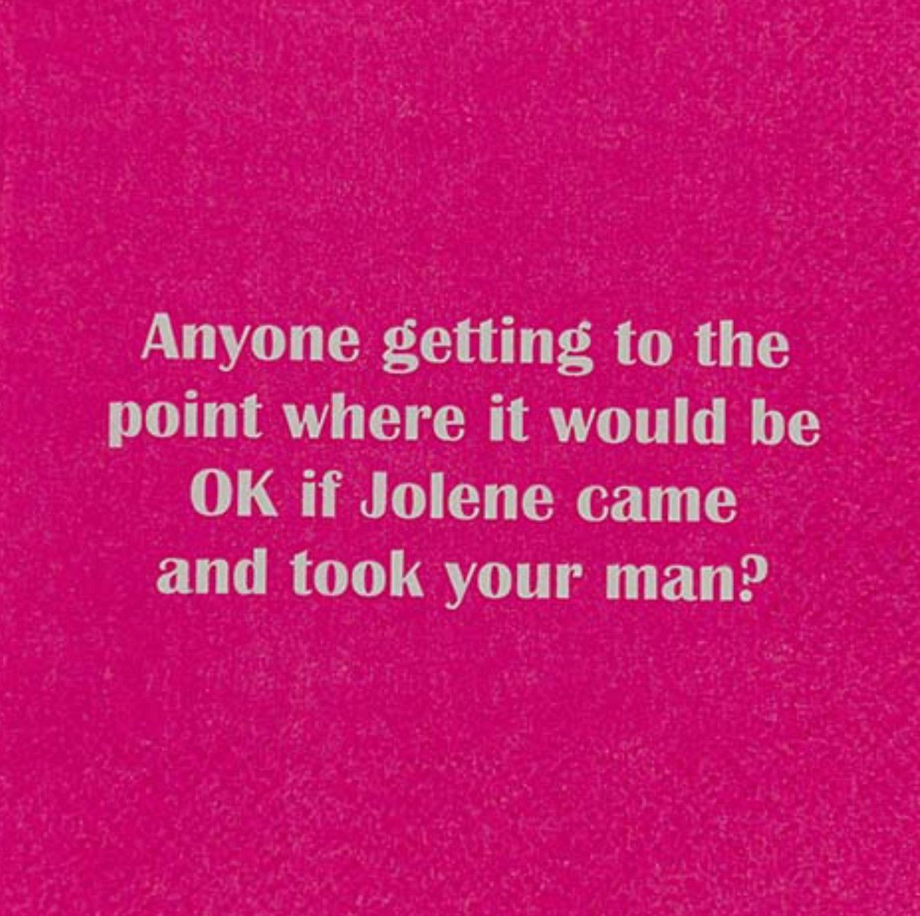 Ok If Jolene took my Man Cocktail Napkin