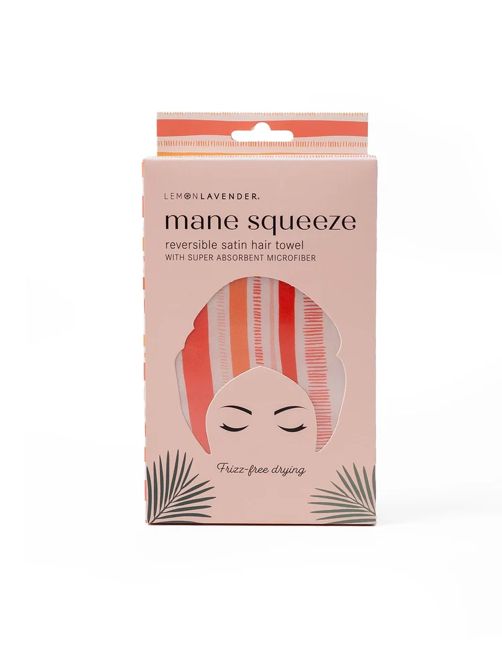 Lemon Lavender Mane Squeeze Reversible Satin Hair Towel