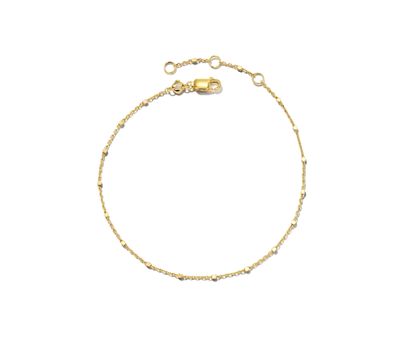 Single Satellite Chain Bracelet in 18k Yellow Gold Vermeil