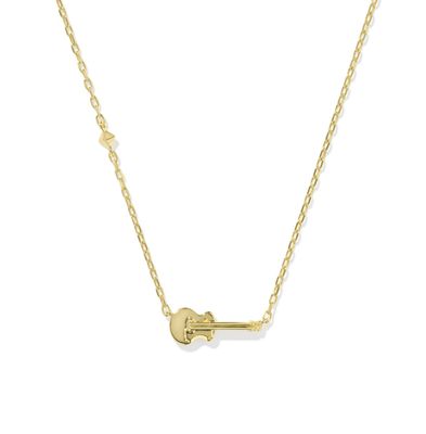 Inline Guitar Pendant Necklace in 18k Gold Vermeil