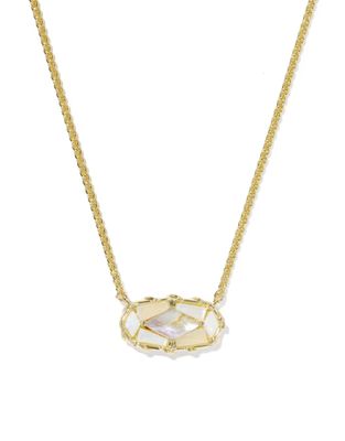 Dolly Patchwork Elisa Necklace in Gold White Mix
