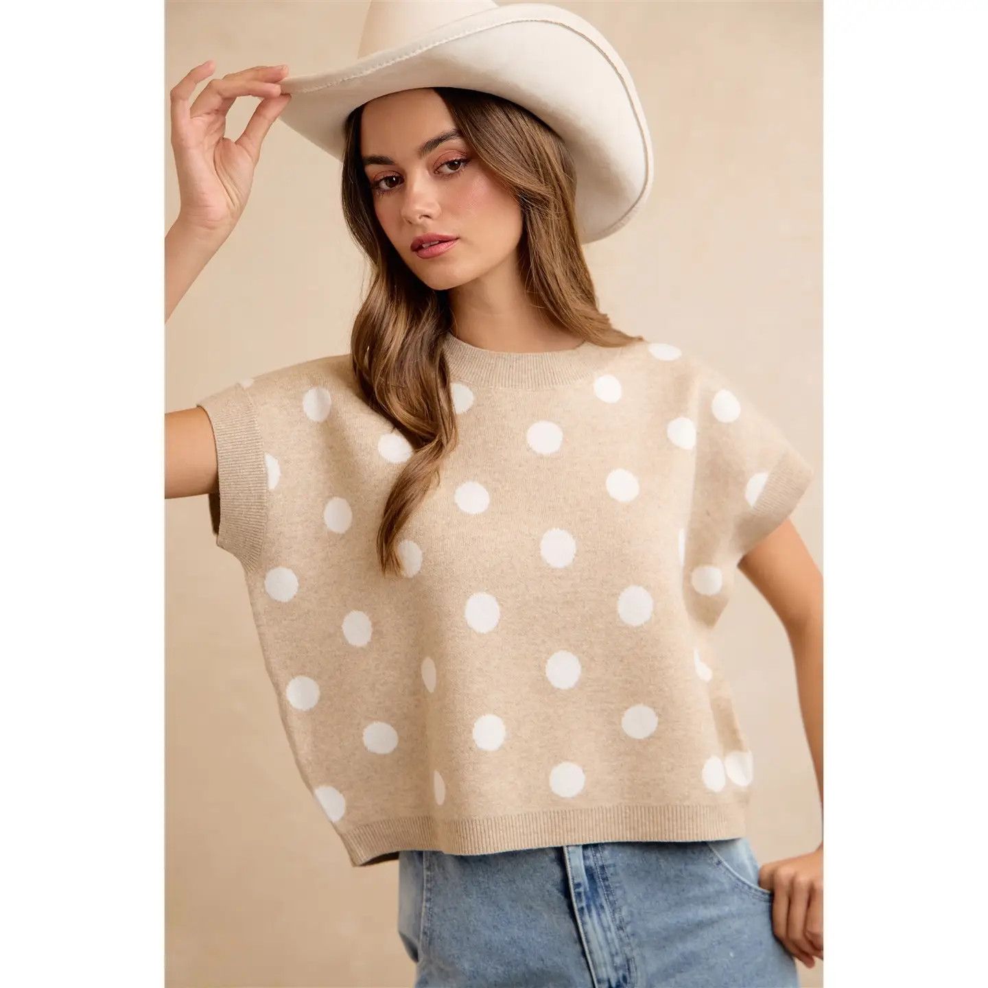 The Penni Polka Dot Top, Size: S