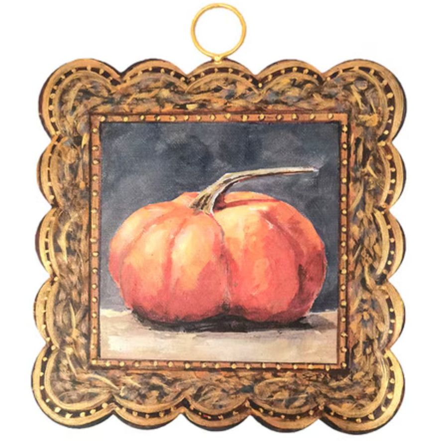 Round Top© Attachment | Mini Gallery Scallop Gilded Orange Pumpkin