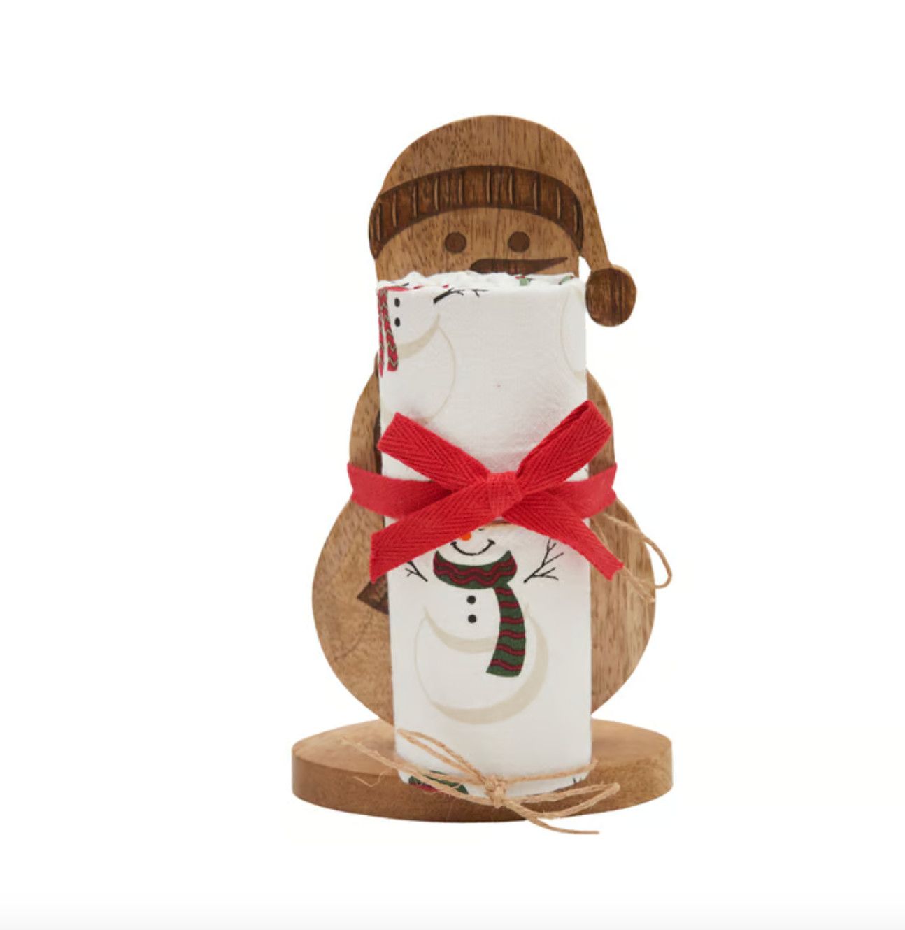 Snowman Towel and Stand Set