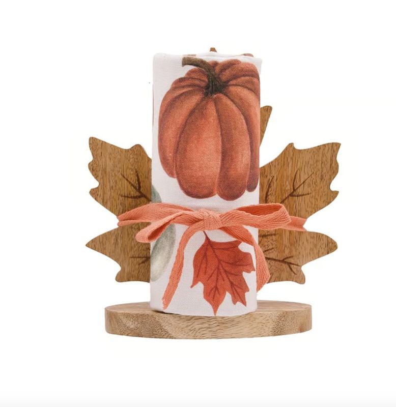 Bountiful Pumpkins Towel &amp; Stand Set