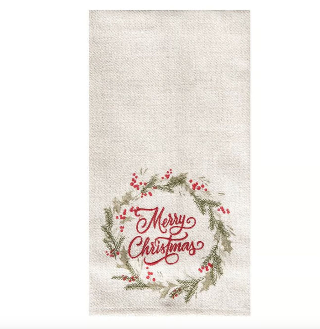 Winter Wreath Kitchen Towel