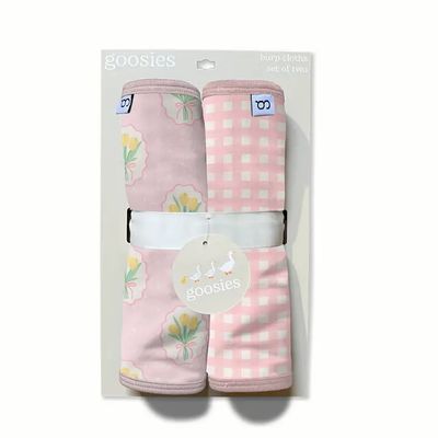 Fancy Tulips Burp Cloth Set