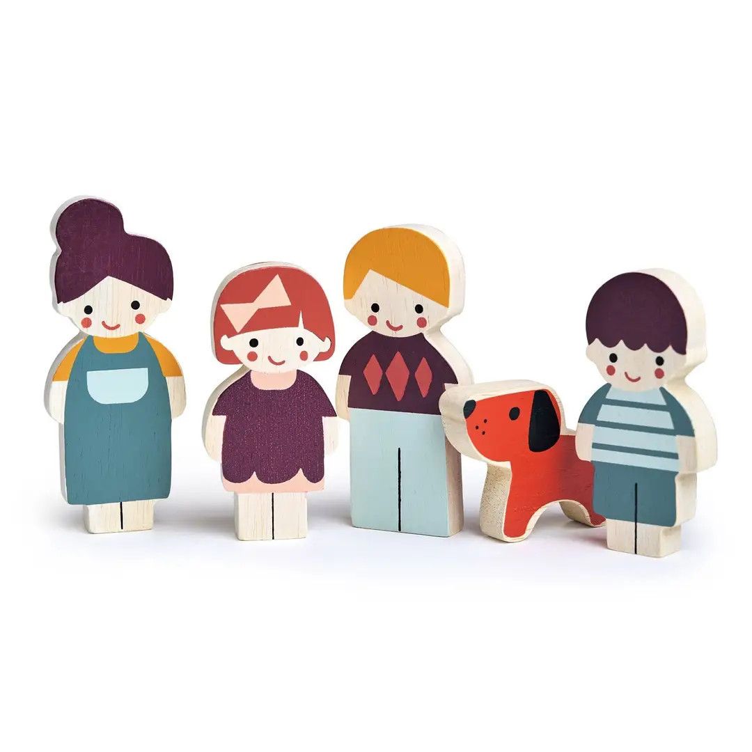 Dollhouse Family with Dog