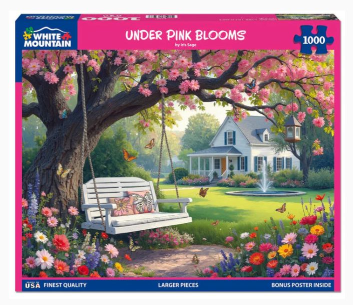 Under Pink Blooms 1000 Piece Puzzle