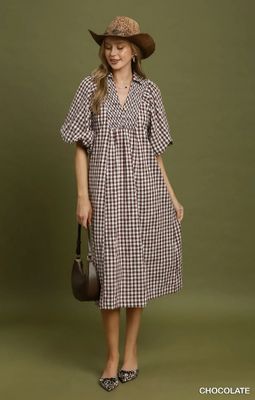 The Piper Puff Sleeve Midi Dress