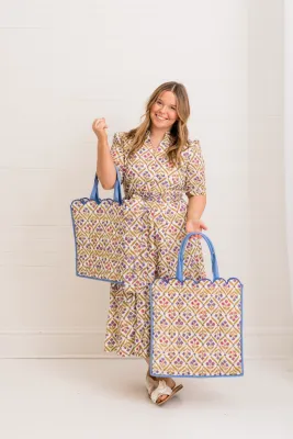 The Celeste Mosaic Maxi Dress