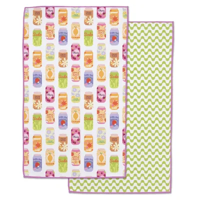 Soda Pop Printed Microfiber Dishtowel
