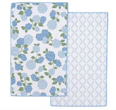 Hydrangea Printed Microfiber Dishtowel